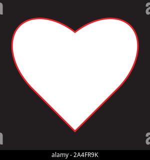 Herz Symbol, vector rot einfach isoliert Abbildung. Stock Vektor
