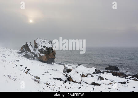 In der Nähe von Nordmela, Vesteralen Inseln, Norwegen. Stockfoto