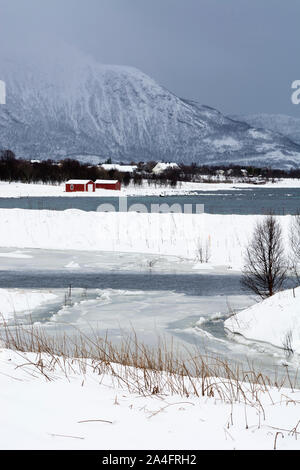 Osvoll, Vesteralen Inseln, Norwegen. Stockfoto