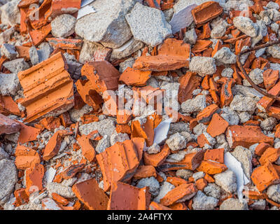 Bauschutt Textur Baustelle brick Stockfoto