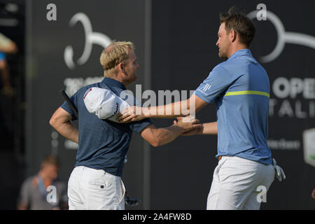 Der Österreicher Bernd Wiesberger gewann mit 268 (66 70 67 65, -16) Der 76. italienischen Öffnen, die fünfte Veranstaltung der Europäischen Tour Rolex-Serie, die auf dem schwierigen Kurs der Olgiata Golfplatz (Par 71) in Rom, wo die Azzurri Francesco Laporta, 7. mit 275 (-9) und Andrea Pavan, zehnte mit 276 (-8) Ein grosser Test angeboten. (Foto von Domenico CIppitelli/Pacific Press) Stockfoto