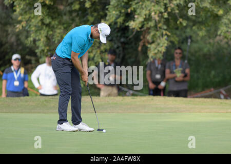 Der Österreicher Bernd Wiesberger gewann mit 268 (66 70 67 65, -16) Der 76. italienischen Öffnen, die fünfte Veranstaltung der Europäischen Tour Rolex-Serie, die auf dem schwierigen Kurs der Olgiata Golfplatz (Par 71) in Rom, wo die Azzurri Francesco Laporta, 7. mit 275 (-9) und Andrea Pavan, zehnte mit 276 (-8) Ein grosser Test angeboten. (Foto von Domenico CIppitelli/Pacific Press) Stockfoto