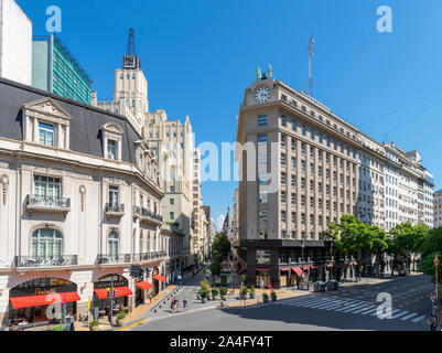 Blick vom Cabildo in Richtung Av. Pres. Julio a Roca und Calle Bolivar, Plaza de Mayo, Buenos Aires, Argentinien Stockfoto