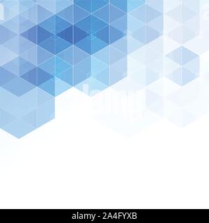 Hochauflösende Abbildung des blauen verblasst sechseckige Geometrische 2-in-1-Design Hintergrund ideal für Medizin, Gesundheitswesen und Wissenschaft und viele andere Bu Stock Vektor