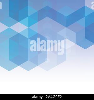 Zusammenfassung Hintergrund des blauen Sechsecke, vektor design. Stock Vektor