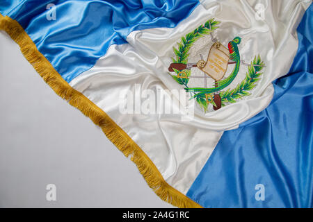 Guatemala Fahne winken - Ansicht von oben - Tag der Unabhängigkeit in Guatemala Stockfoto