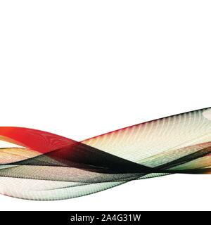 Abstraktes Vektor Hintergrund, Orange und grün winkte Linien für Broschüre, Webseite, Flyer Design. Neue Welle Stock Vektor