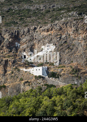 Saint-John auf der Klippe Kloster in der Nähe Kapsali, Griechenland Stockfoto