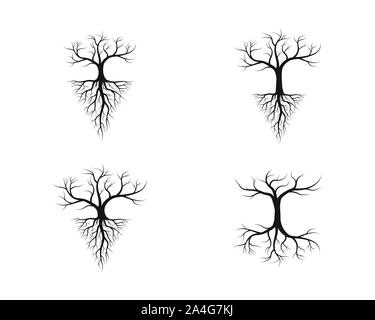 Baum Symbol logo template Vector Illustration Design Stock Vektor