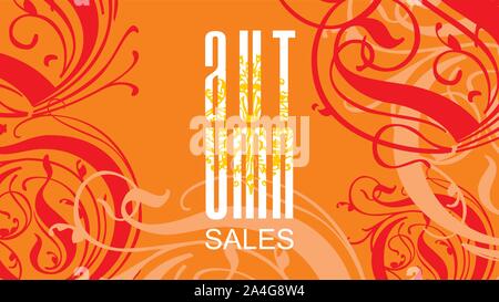 Herbst Sale shopping Rabatte ein Vektor Layout Stock Vektor