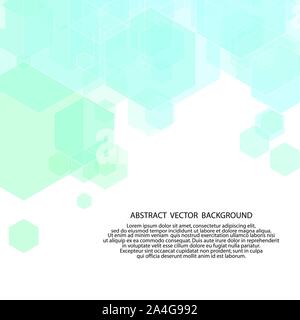 Blau abstrakten geometrischen Hintergrund Technologie. Blau transparente Sechsecke und Dreiecke Stock Vektor