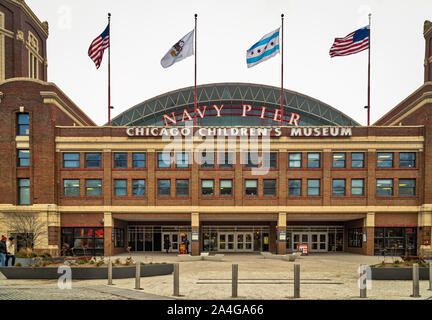 Chicago Children's Museum am Navy Pier vor dem Tor Tageslichtansicht. Stockfoto