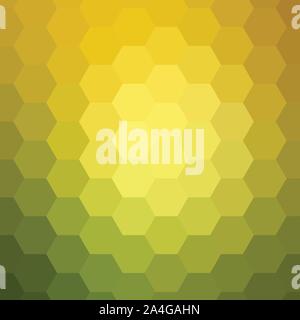 Hellen bunten Hintergrund in polygonalen Stil. Gelb, Grün, golden Sechskant Stock Vektor