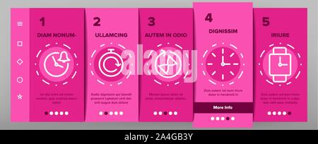 Verschiedene Time Clock Onboarding Stock Vektor
