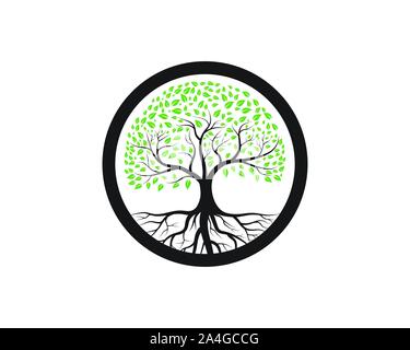 Baum Symbol logo template Vector Illustration Design Stock Vektor