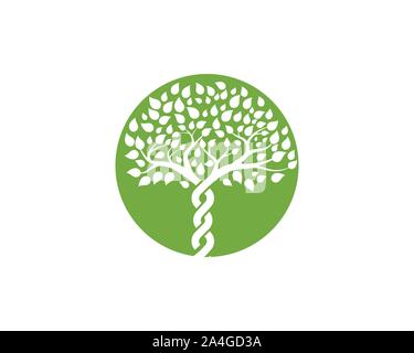 Logos der Grüne Baum Blatt ökologie Natur element Vektor Stock Vektor