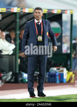 Bulgarien Manager Krassimir Balakov während der UEFA EURO 2020 Qualifikationsspiel am Vasil Levski National Stadium, Sofia, Bulgarien. Stockfoto