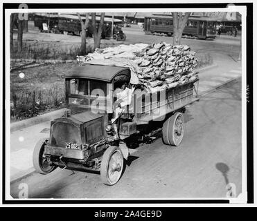 Lkw-Ladung von Rindfleisch zu zentralen Markt, Washington, D.C. geliefert wird Stockfoto