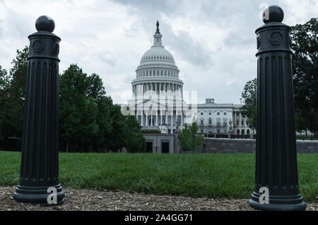 Washington, D.C. (District of Columbia) Capitol. Schöne Desktop Hintergrund. USA Regierung. Ursprüngliche Zusammensetzung Schuß an einem bewölkten Tag. Oktober 2019 Stockfoto