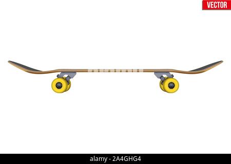 Klassische skateboard isoliert auf Weiss. Stock Vektor