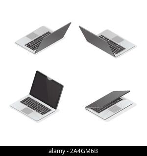 Vektor isometrische Laptop auf weißem Hintergrund. Detaillierte isometrische Symbol Stock Vektor