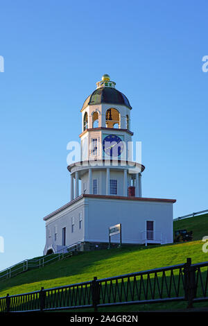 HALIFAX, Kanada - 6 Oct 2019 - Blick auf die Altstadt (Zitadelle Clock Tower) im Halifax Citadel, eine National Historic Site in der Hauptstadt des C Stockfoto