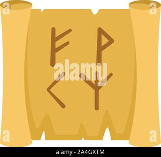 Magic alten Papyrus Symbol. Flache Darstellung von Magie alten Papyrus vektor Symbol für Web Design Stock Vektor