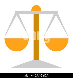 Balance Scale Symbol, Balance Symbol - Justiz Zeichen Stock Vektor