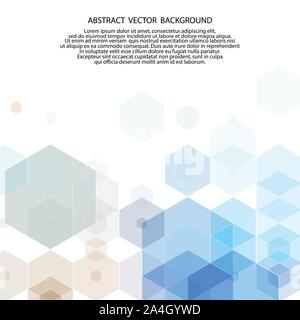 Blau bunt Hexagon Hintergrund. polygonalen Stil. Layout für Werbung. Stock Vektor