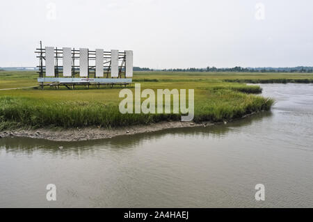 Holz- Plakate in der Nähe von Atlantic City NJ Stockfoto