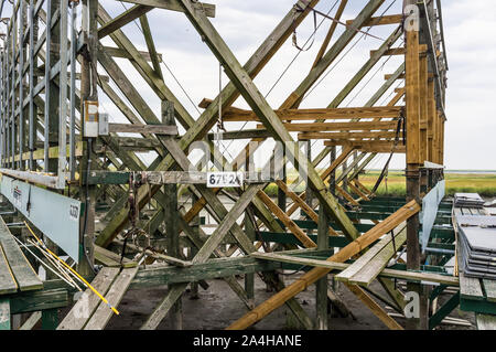 Holz- Plakate in der Nähe von Atlantic City NJ Stockfoto