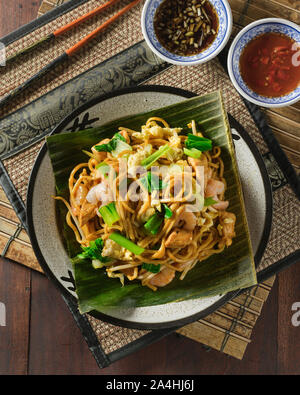 Mee Goreng. Gebratene Nudeln. Südostasien Essen Stockfoto