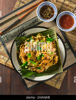 Mee Goreng. Gebratene Nudeln. Südostasien Essen Stockfoto