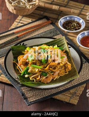 Mee Goreng. Gebratene Nudeln. Südostasien Essen Stockfoto