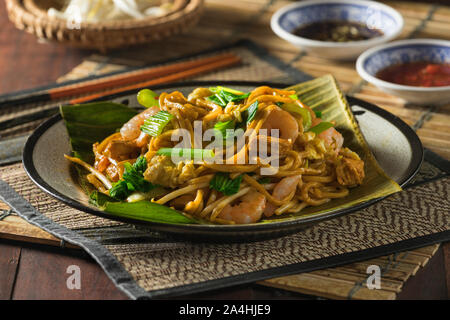 Mee Goreng. Gebratene Nudeln. Südostasien Essen Stockfoto