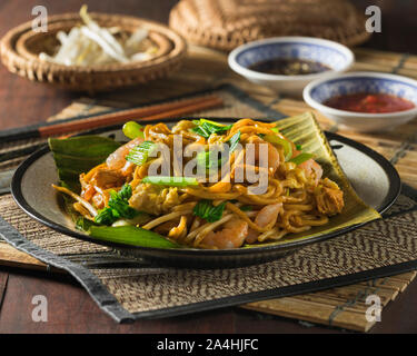 Mee Goreng. Gebratene Nudeln. Südostasien Essen Stockfoto