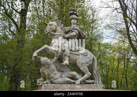 Die Jan Sobieski Statue in Lazienki-park. Denkmal der Sobieski in Warschau. Polen. Stockfoto