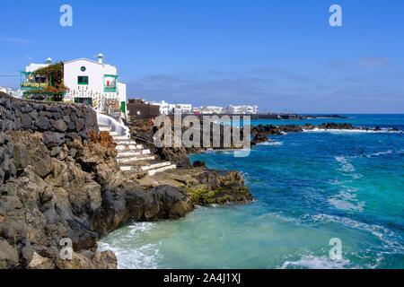 Dorf Punta Mujeres, Lanzarote, Kanarische Inseln, Spanien Stockfoto