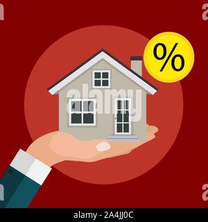 Immobilien Konzept. Kaufen Haus Poster. Vector Illustration Stock Vektor