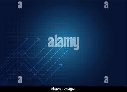 Abstrakte finanziellen Plan mit Pfeil. Vector Illustration Stock Vektor