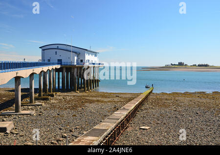 Piel Insel und Roa Insel Rettungsboot Station, Cumbria Stockfoto