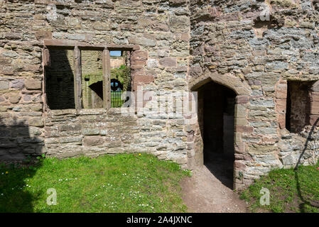 Ludlow Castle, Shropshire, England. Eine schöne mittelalterliche Burg, die eine Touristenattraktion in der Stadt Ludlow ist. Stockfoto