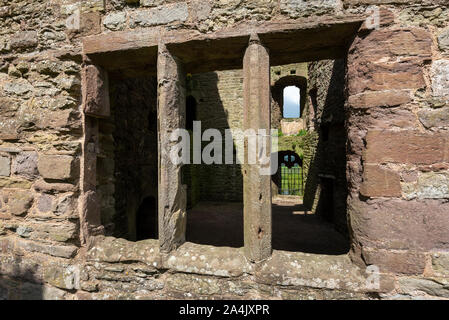 Ludlow Castle, Shropshire, England. Eine schöne mittelalterliche Burg, die eine Touristenattraktion in der Stadt Ludlow ist. Stockfoto