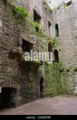 Ludlow Castle, Shropshire, England. Eine schöne mittelalterliche Burg, die eine Touristenattraktion in der Stadt Ludlow ist. Stockfoto