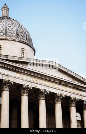 Die Kuppel der National Gallery in London. Stockfoto