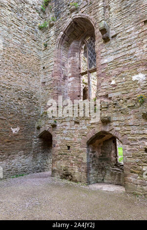 Ludlow Castle, Shropshire, England. Eine schöne mittelalterliche Burg, die eine Touristenattraktion in der Stadt Ludlow ist. Stockfoto