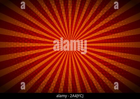 Hintergrund mit retro Strahlen. Vintage Hintergrund, Ausleger, Comic, Zirkus Muster. Cartoon pop art Vorlage. Vector Illustration Stock Vektor