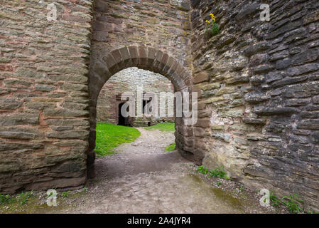 Ludlow Castle, Shropshire, England. Eine schöne mittelalterliche Burg, die eine Touristenattraktion in der Stadt Ludlow ist. Stockfoto