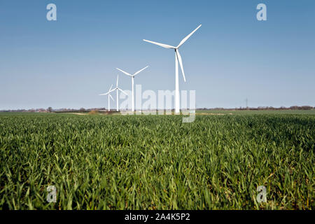 Wind Farm. Grüne Wohnzimmer Stockfoto