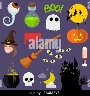 Halloween vektor Icon Set Stock Vektor